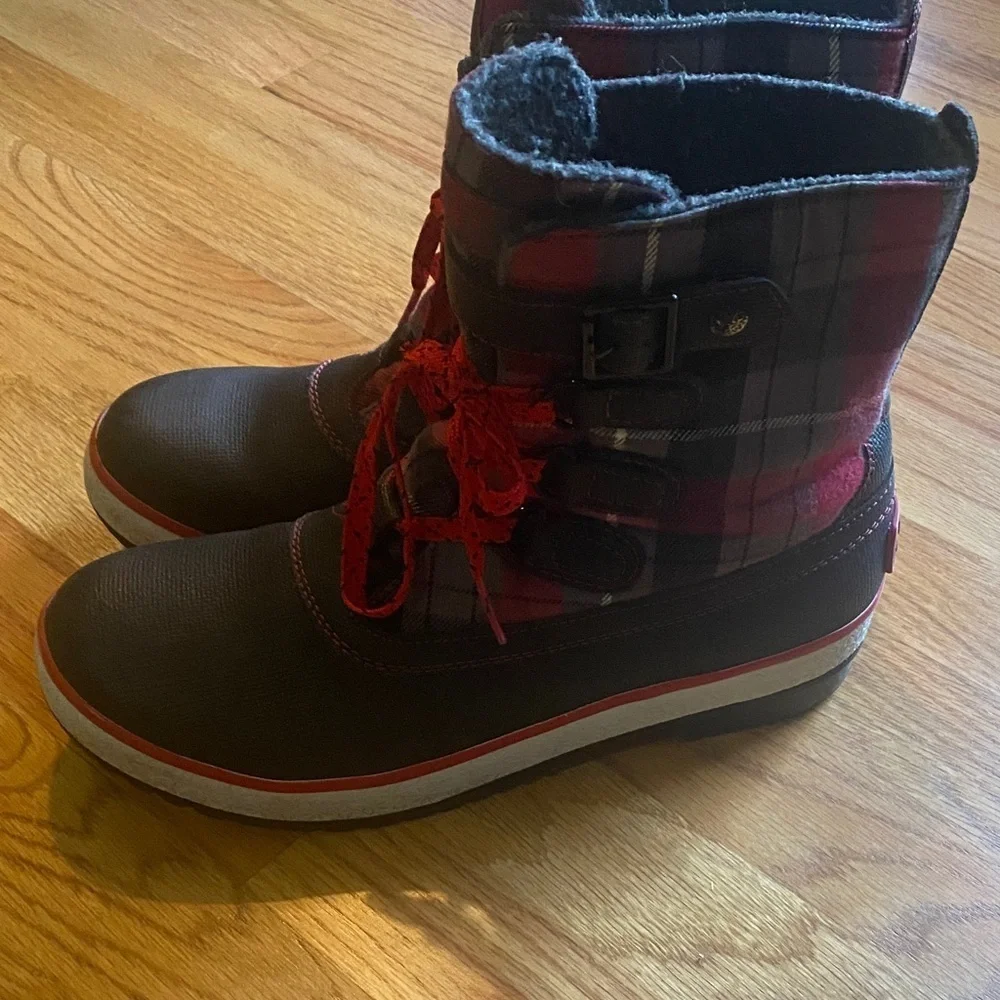 UGG Decatur  Boots in Black and Red Plaid